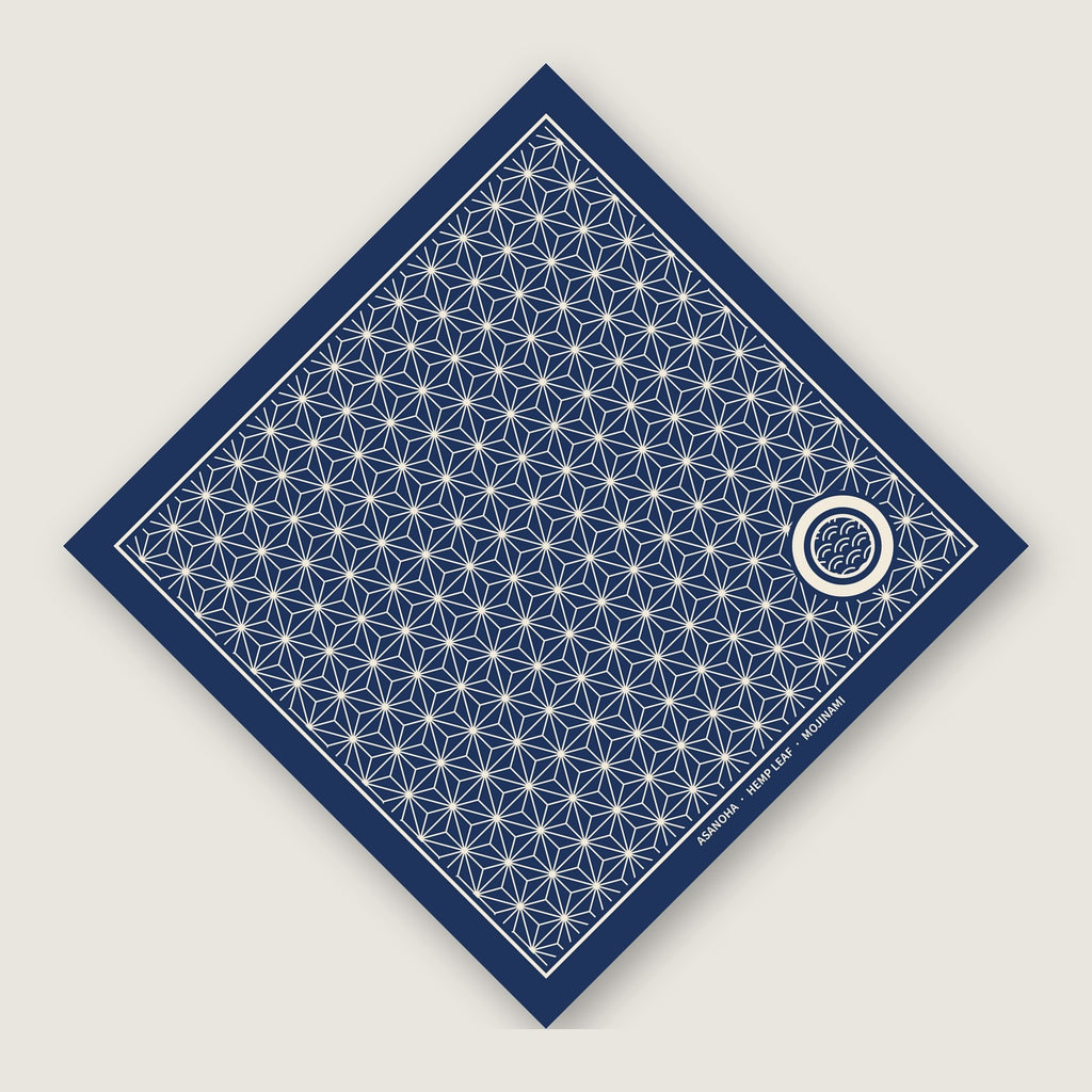 Asanoha hemp leaf pattern bandana design by Mojinami