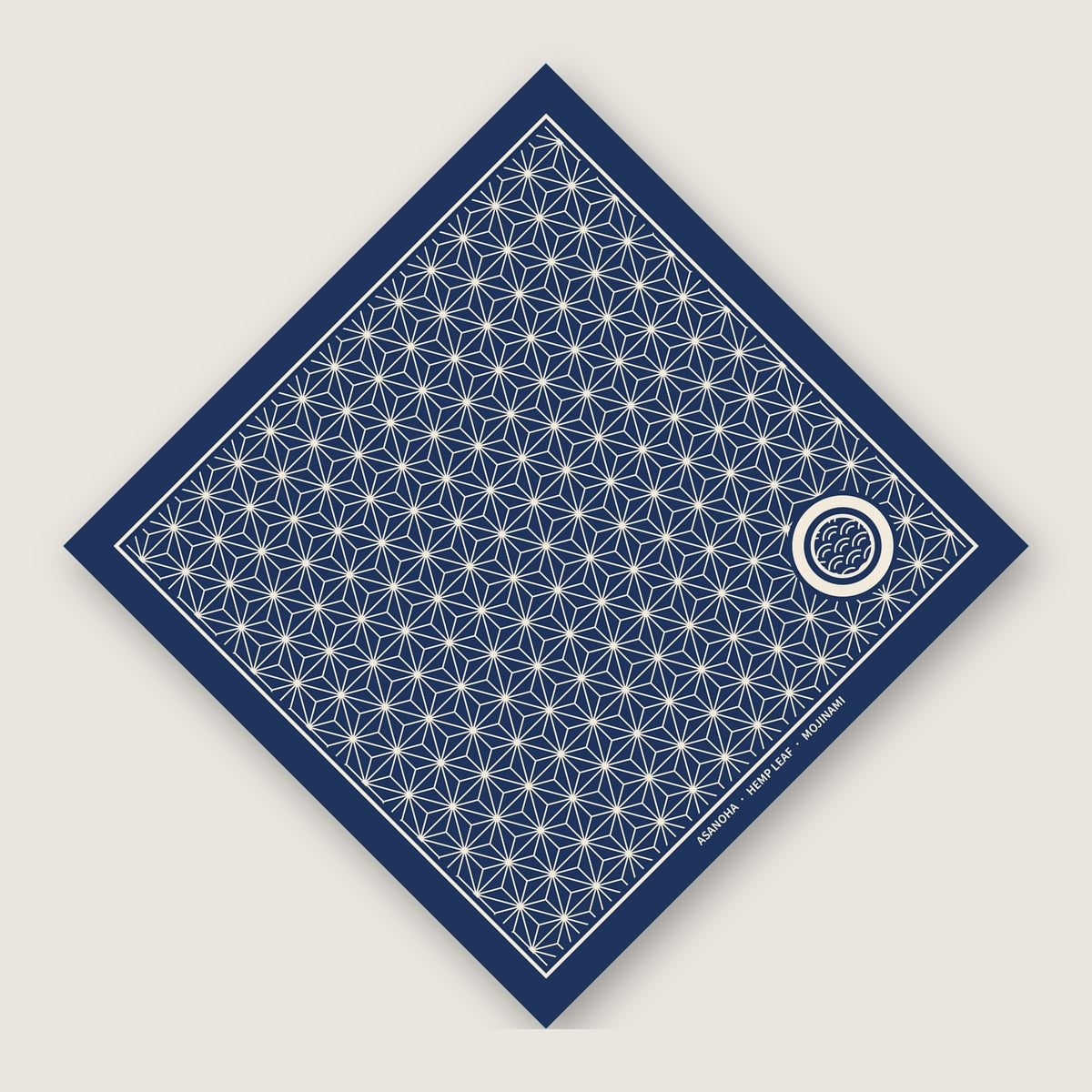Asanoha hemp leaf pattern bandana design by Mojinami