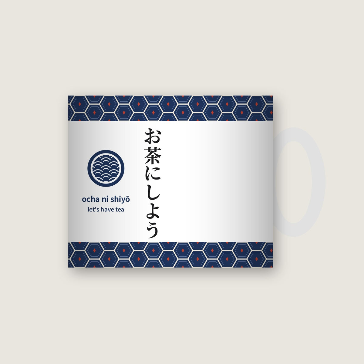 Ocha ni shiyo let's have tea kikko pattern mug design by Mojinami