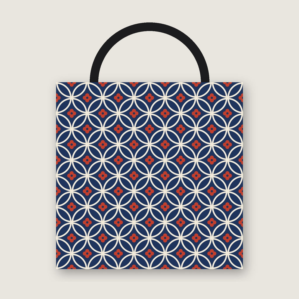 Shippo seven treasures pattern furoshiki style tote design by Mojinami