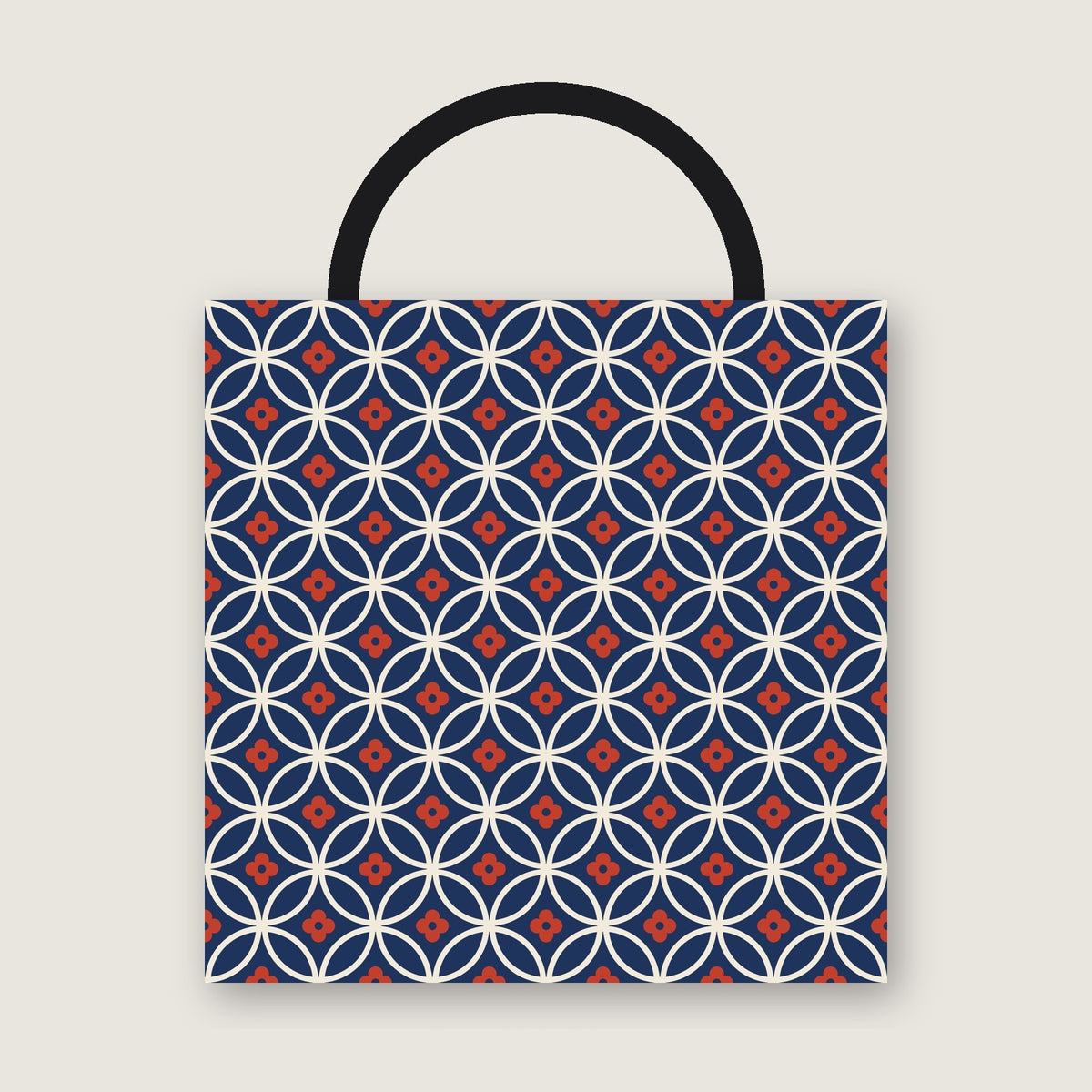 Shippo seven treasures pattern furoshiki style tote design by Mojinami